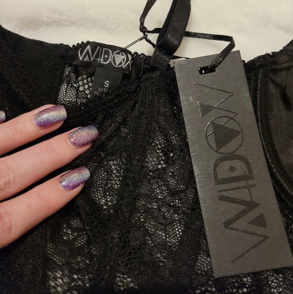 Dolls Kill Widow Faerie Black Corset Top - small - Picture 5 of 5